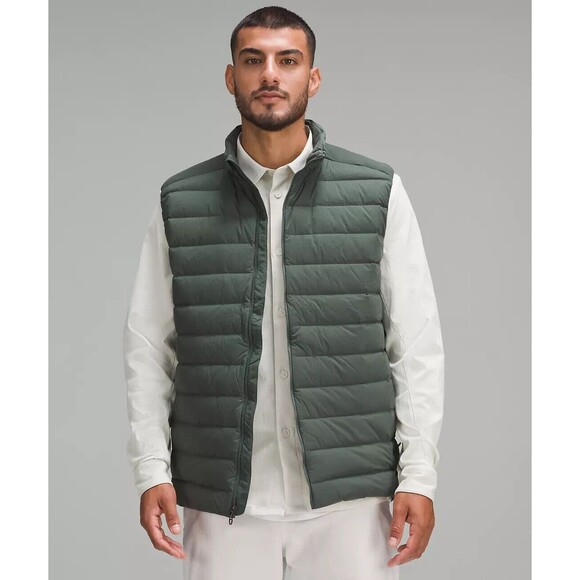Lululemon Navigation 700 Down Mens Fill Vest Green Water Resistant Outdoor XL - Picture 1 of 9